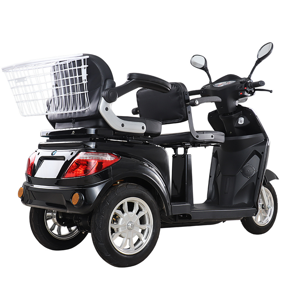 VISTA-L2 Vintage Electric Three Wheeler Scooter Passenger Tricycle Scooter with Back Seat for Adults