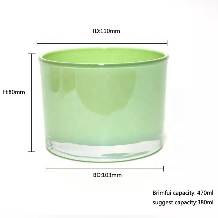 LANGXU high quality 3 wick nordic design big storage glass jar candles scented diy candle making storage container jars