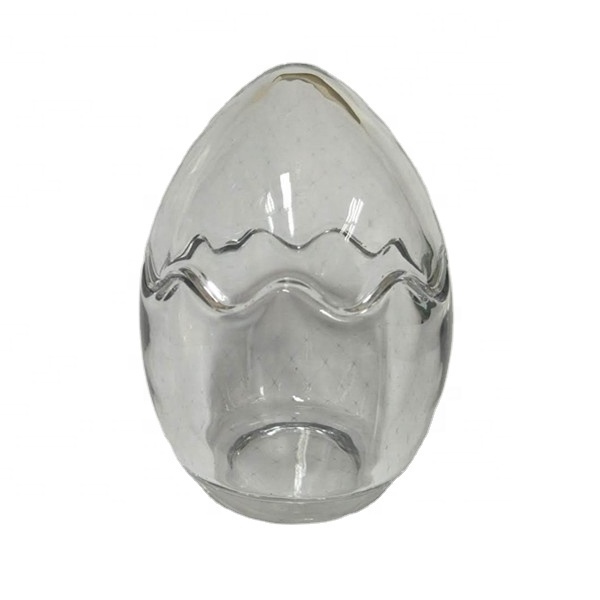 LANGXU Wholesale high quality empty egg shape glass candles jars