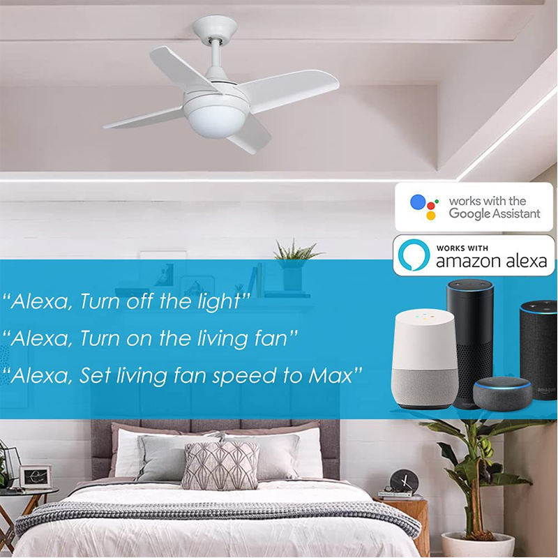 Langyeao Us Standard Alexa Wireless Voice Control Wifi Smart In-wall Light Dimmer Switch Ceiling Fan Switch