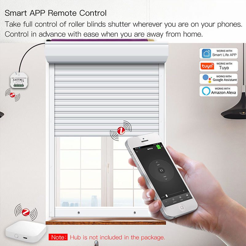 Zigbee+RF Smart Curtain Switch Supports Voice Control Works with Alexa Google Home Smart Home Automation Modular Circuit Breaker