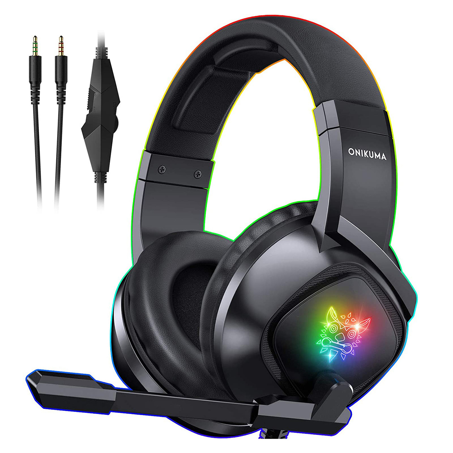 Onikuma K19 USB 7.1 RGB Light Computer Phone Waterproof Custom Gaming Headset