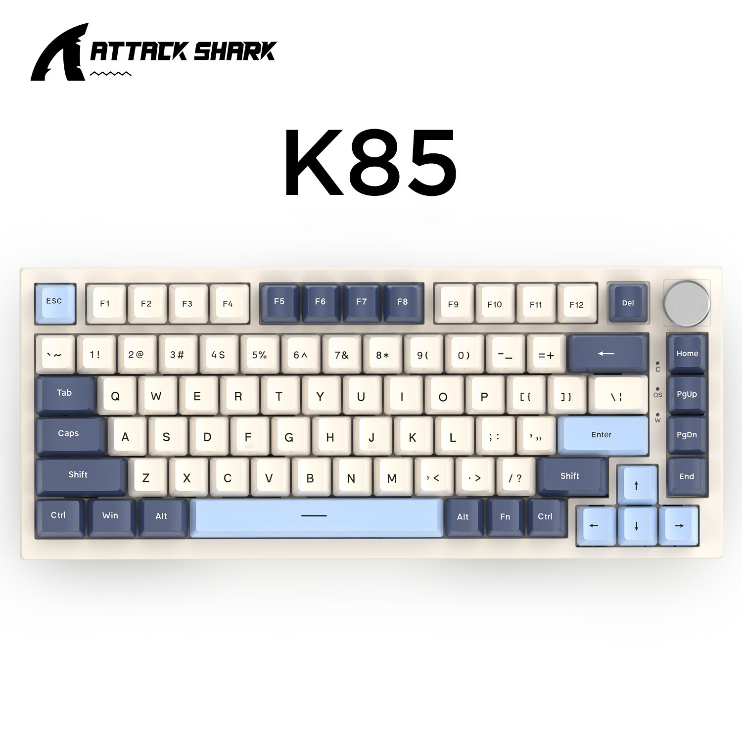 Attack Shark K85 Wired 82 Keys PBT Keycaps RGB Magnetic Switch Mechanical Keyboard