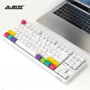 Ajazz K870T Hot Plug Switch 87 Key Dual Mode Wired BT Wireless Gaming RGB Mechanical Keyboard