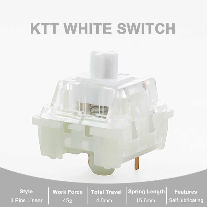 DIY Mechanical Keyboard Kang White V3 Linear Switches KTT Keyboard Switch