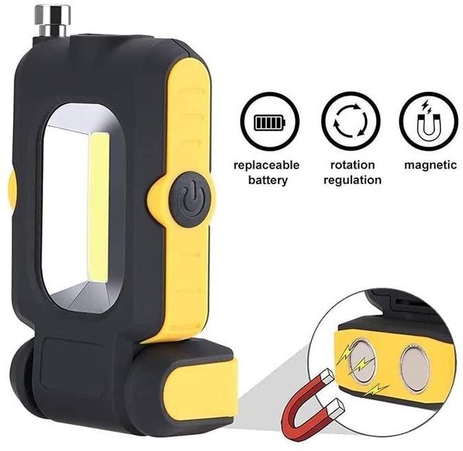 Rubberized Handy Mini Work Lights Rechargeable Magnetic Mechanic Light Portable Led Worklight For Camping Car Repairing