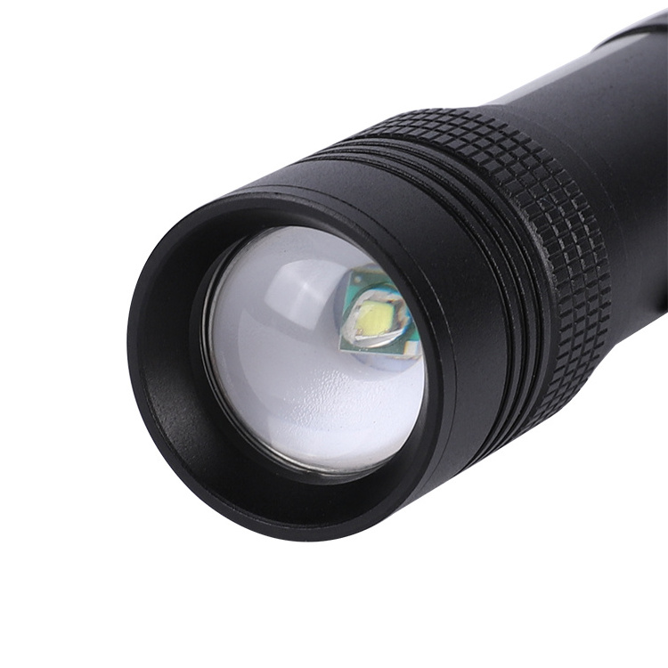 Adjustable Zoom Led Aluminum Chargeable Torch Light Led Cob Powerful Flashlight