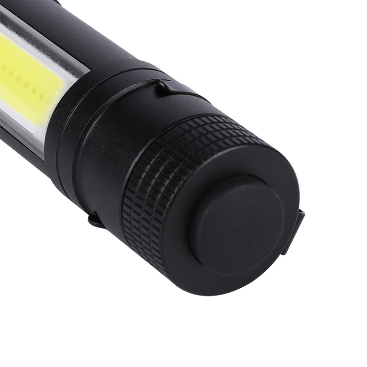 Adjustable Zoom Led Aluminum Chargeable Torch Light Led Cob Powerful Flashlight