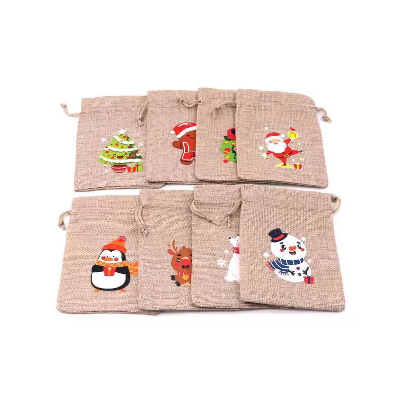 2023 Large Christmas Stocking Lovely Bags For Children Fireplace Christmas Decoration Gifts