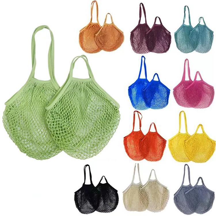 OEM/ODM accept Premium Quality Eco-Friendly Cotton Mesh Tote Bag for Fruit and Vegetable Packing