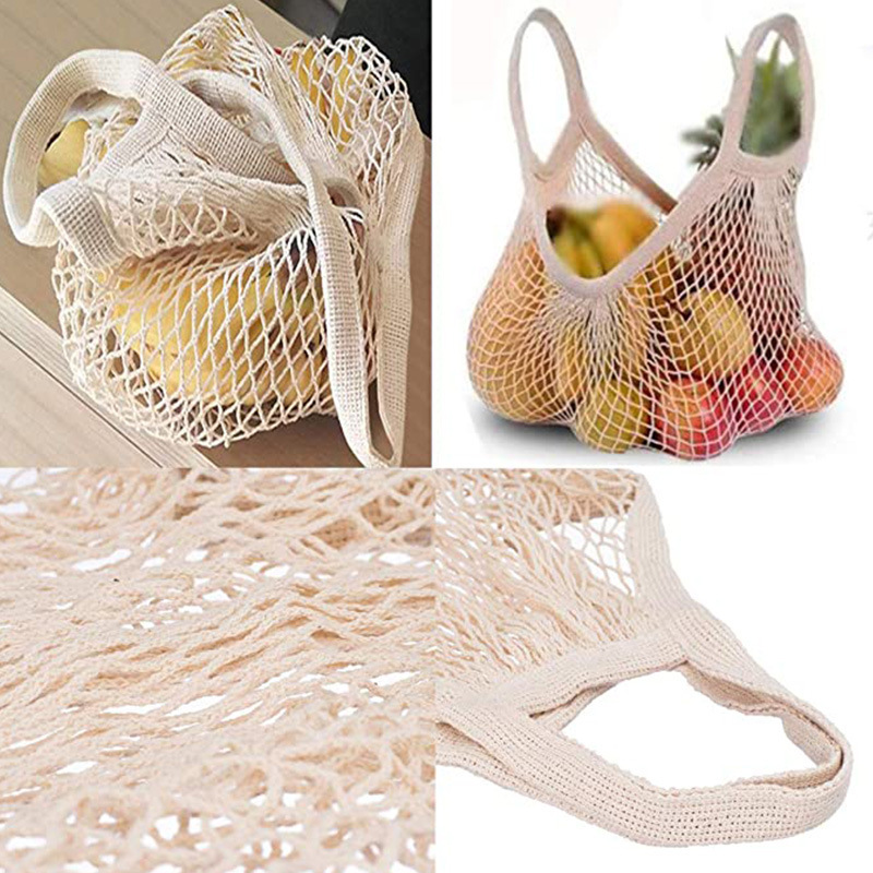 OEM/ODM accept Premium Quality Eco-Friendly Cotton Mesh Tote Bag for Fruit and Vegetable Packing