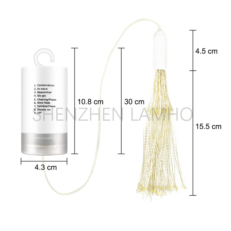 Firework LED String Light 8 Modes Dimmable Fairy Lights with Remote Control Battery Operated Hanging Starburst Lights