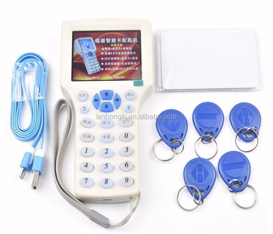 Handheld NFC RFID 9 frequency Card Reader Writer