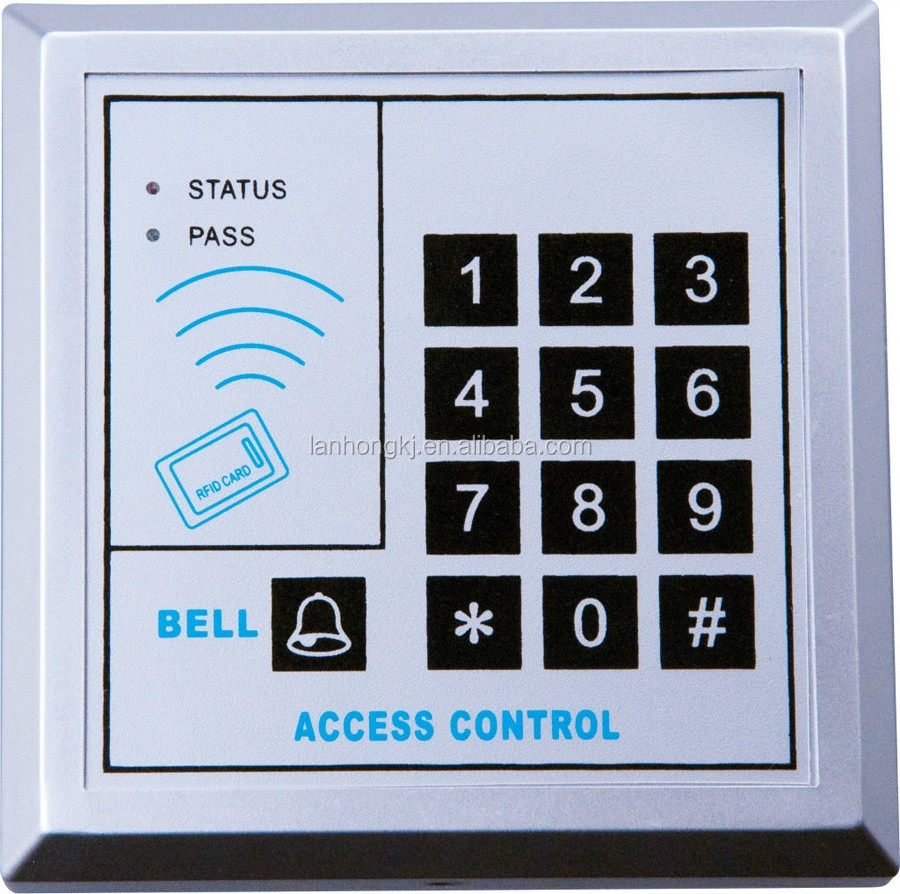 Square 2000 Users 125KHz rfid door lock keypad Access Control System