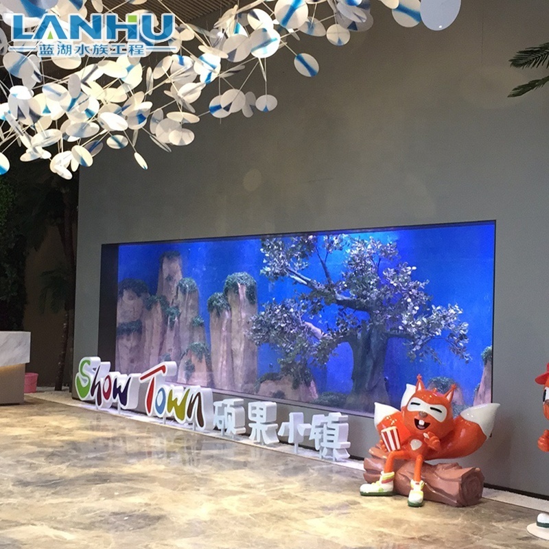 wholesale price transparent 8m tall large commercial wall aquarium acrylic panel sheet fish aquarium tank