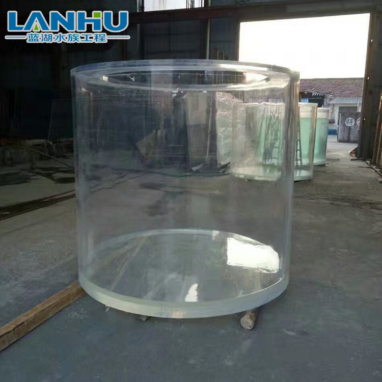 Factory Luxury Modern Design Customized shopping mall Large Acrylic Cylinder Fish Tank Aquarium