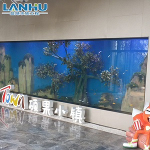 wholesale price transparent 8m tall large commercial wall aquarium acrylic panel sheet fish aquarium tank