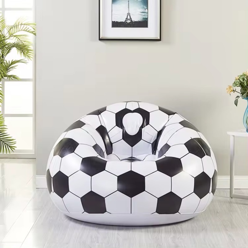 BSCI Wholesale Portable Pvc Round Single Sofa Chair Inflatable Soccer Sofa For Adult and Kids