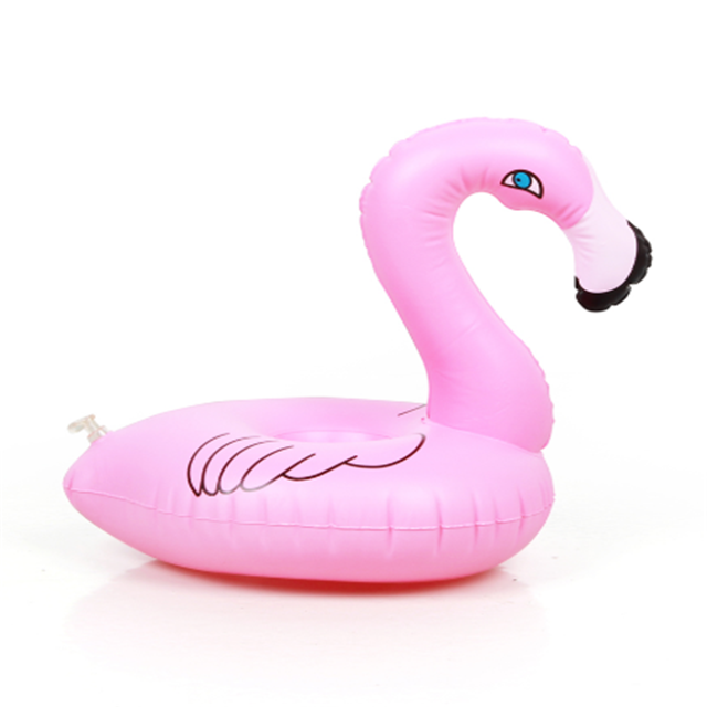 Hot sell floating flamingo inflatable cup holder pool party small cup holder