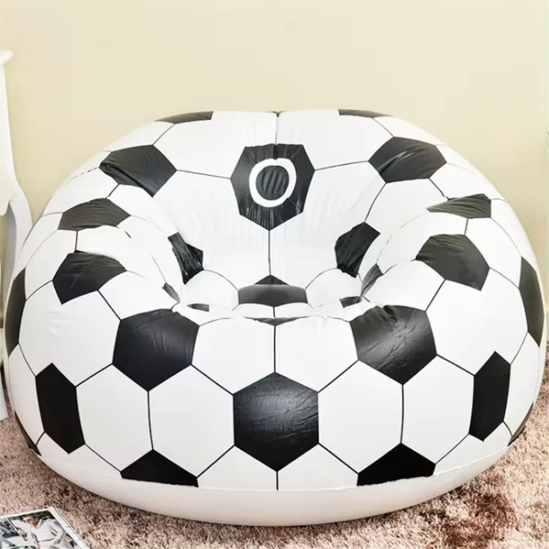 BSCI Wholesale Portable Pvc Round Single Sofa Chair Inflatable Soccer Sofa For Adult and Kids