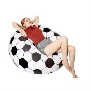 BSCI Wholesale Portable Pvc Round Single Sofa Chair Inflatable Soccer Sofa For Adult and Kids