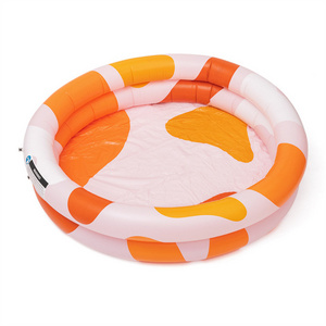 BSCI Swimming Pool with Orange Tree Inflatable Baby Summer Wave Pattern for Beach Lake and More