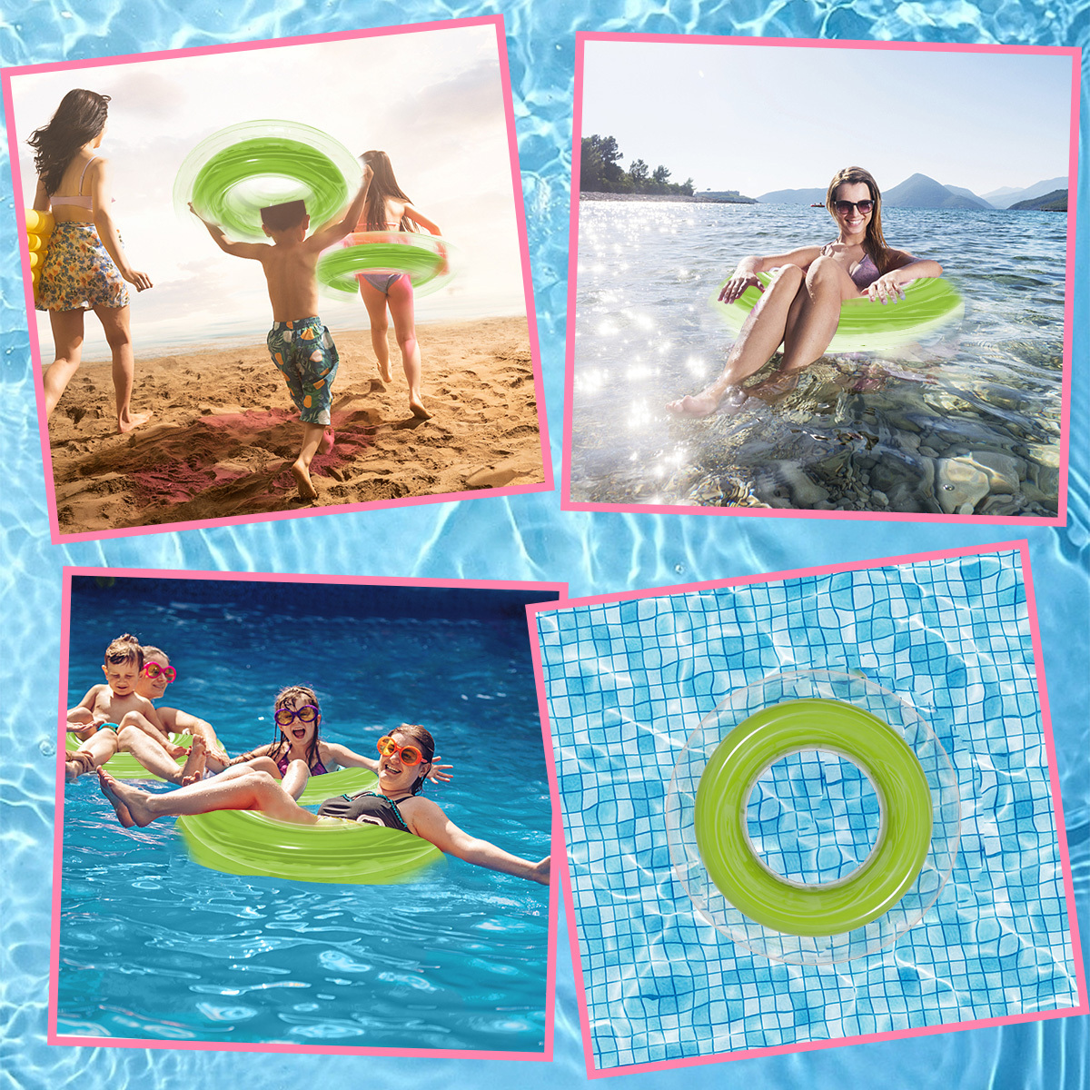 BSCI New Pool Floats Inflatable Swimming Rings Funny Tube Toys Inflatable Pool Toys Float for Swimming Pool Party Lake Beach