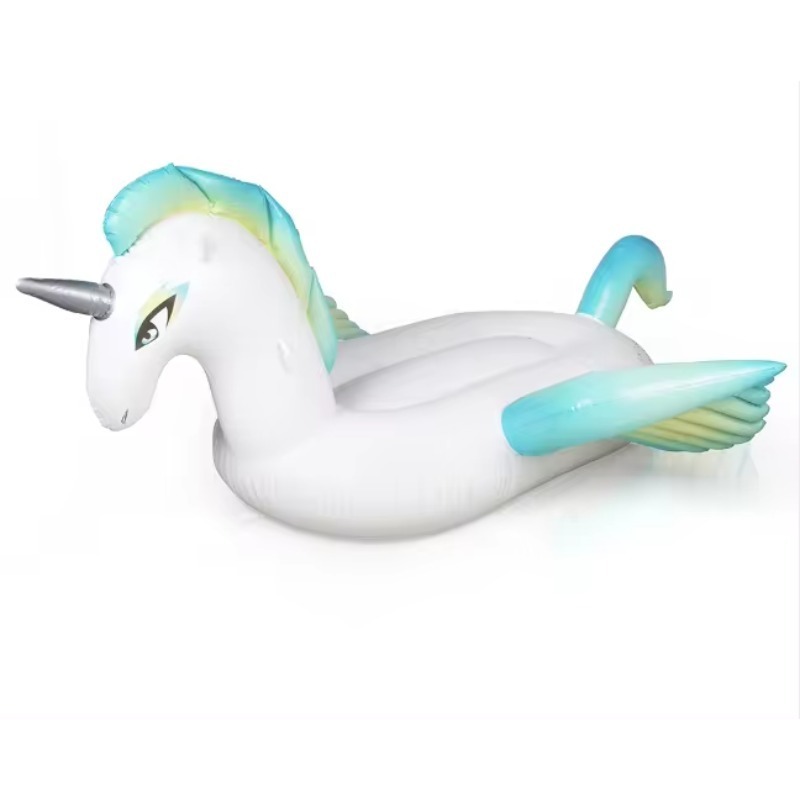 BSCI Indoor and outdoor customized Inflatable Animal Rider Unicorn Ride on inflatable pool toys