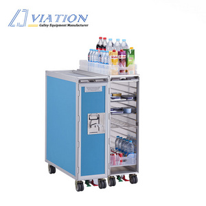 High Quality aluminium aircraft meal trolley blue airplane trolley