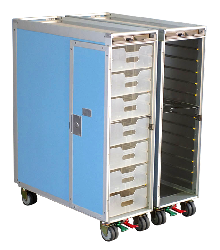 Atlas airline plane galley aluminum half full size food water cart plane airline catering trolley with high quality