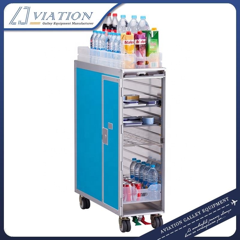 Mill Atlas Airline Aviation Aircraft Plane Catering Galley Meal Food Beverage Waste Garbage Service Half Full Size Trolley Cart