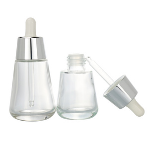 15ml/30ml/60ml end surface eyedropper  glass bottle with free samples cosmetic slanted shoulder anointing oil glass bottle 1oz