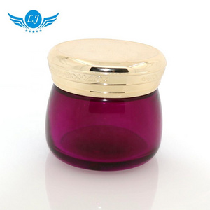 wholesale glass pink cosmetic beauty jars pink jar with spoon/lid 100g for cream packaging