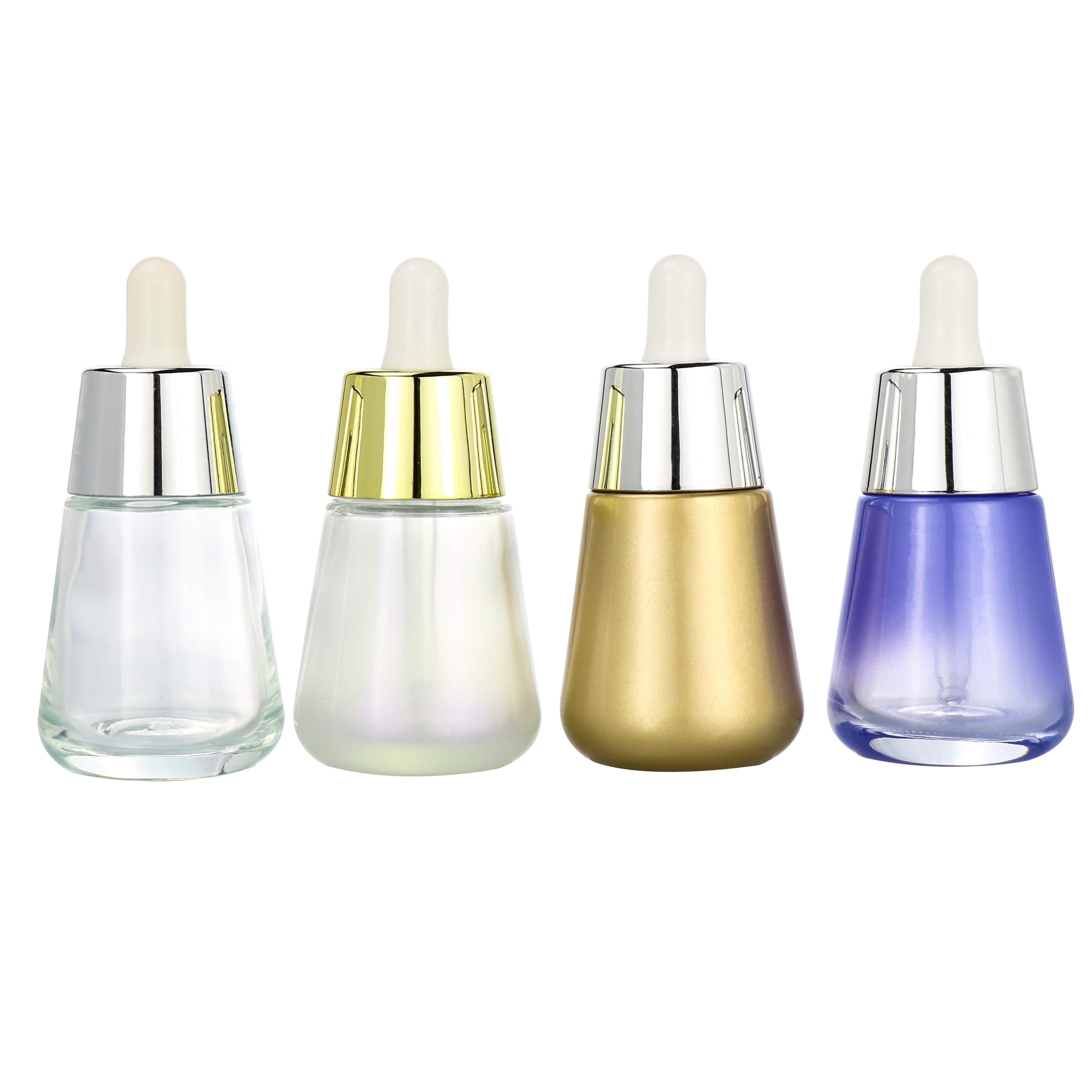 15ml/30ml/60ml end surface eyedropper  glass bottle with free samples cosmetic slanted shoulder anointing oil glass bottle 1oz