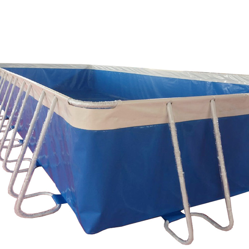 1.2m Deep Rectangle Metal Frame Pool Home Use Outdoor Inflatable Above Ground Swimming Pool