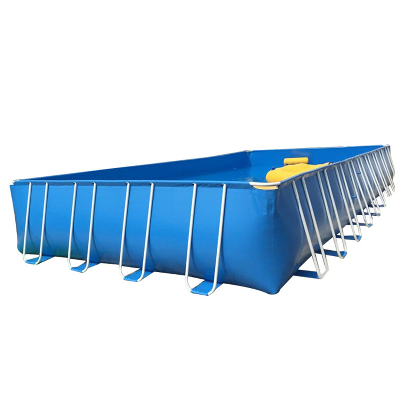 1.2m Deep Rectangle Metal Frame Pool Home Use Outdoor Inflatable Above Ground Swimming Pool