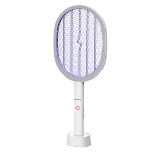 2021 New Self-Recharging Racket Bat Shape Lamp Lanju 2 In 1 Mosquito Fly  Swatter + Rechargeable Mosquito Swatter