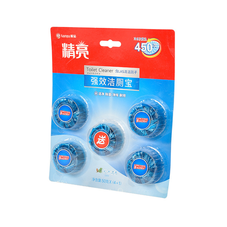 Lanju Easy Dissolve Automatic Toilet Bowl Cleaner Tablet + Toilet Blue Water Tablets Cleaner