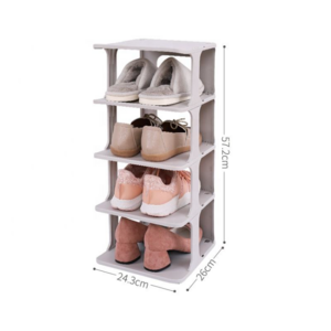 XJ-04 Living Room Entry DIY Stackable Shoe Cabinet Portable Plastic Wardrobe Shoe Display Organizer Closet Rack