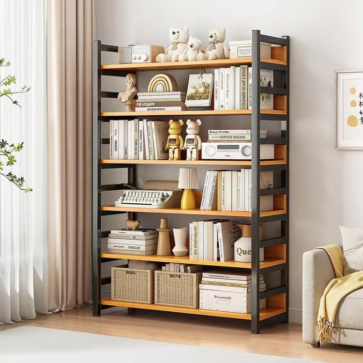 SJ-07 Customizable multi-layer display rack wooden bookshelf with bookcase