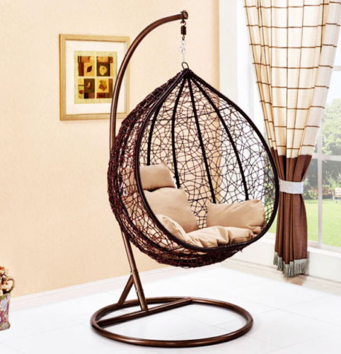 HWQQ-05 Good quality cheap customized colorful outdoor patio rattan metal rocking swing chair for adults