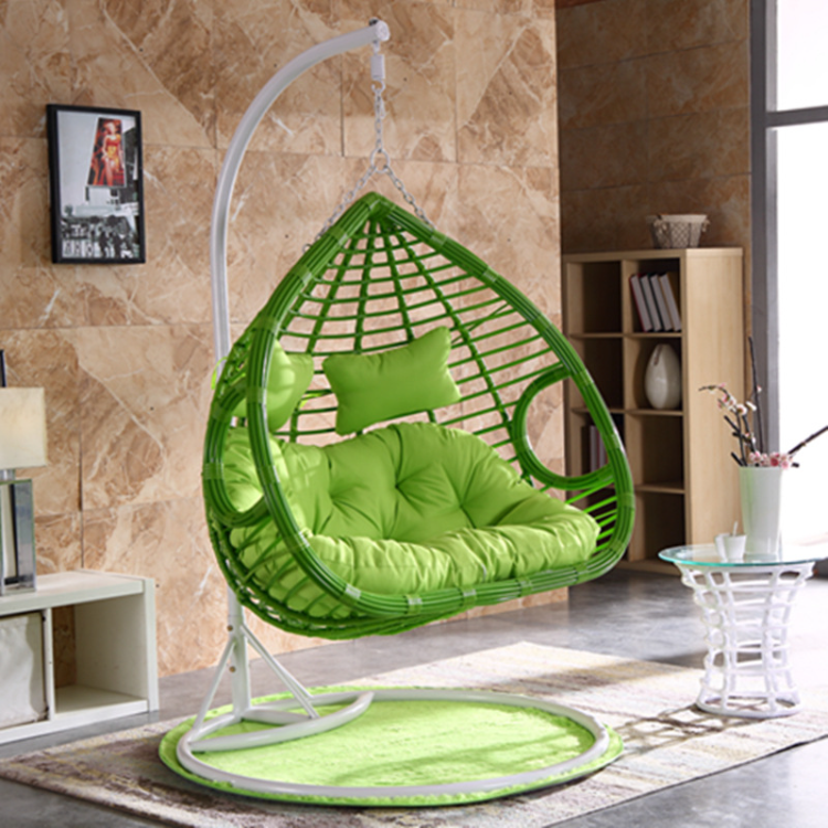 HHQQ-07 Garden Patio Swivel Papasan Chair Frame With 360-degree Rattan Wicker Papasan Chair With Cushion