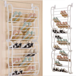 XJ-27 12 Layer 36 Pairs Organizer Storage Plastic Metal Foldable Living Display Hanging Wall Mounted Over The Door Shoe Racks