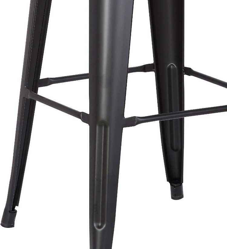 JBY-24 Heavy Duty Steel 24 and 30 Inch Industrial Stackable Metal Bar High Chair Counter Stools for Kitchen Dining Room