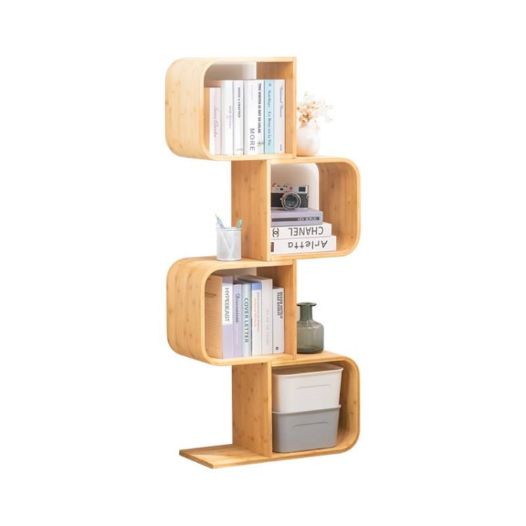 SJ-15 Bamboo Detachable Partitioned Storage Large Capacity Open Shelves Suitable wooden classroom book shelf