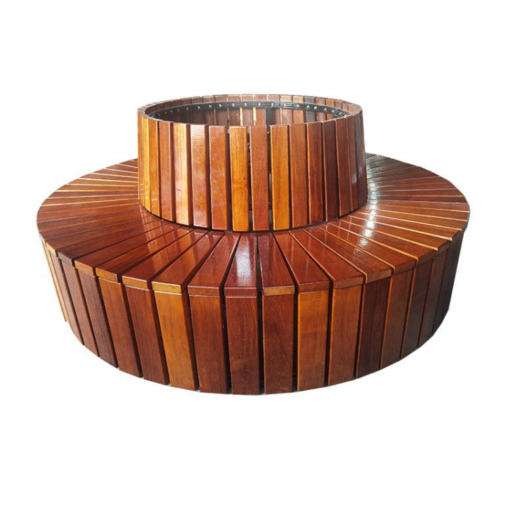 HWCY-06 plantProfessional custom outdoor round metal tree bench with comfortable back