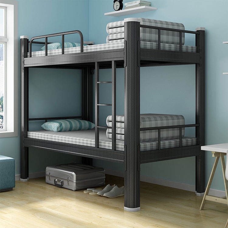 JSC-20  Cheap 2 Layers Bunk Bed For Adult Double Decar Bed Iron Double Metal Bed