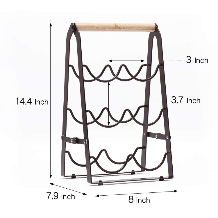 JJ-14 Tabletop Metal Wine Display Rack Kitchen Wine Holder Rack