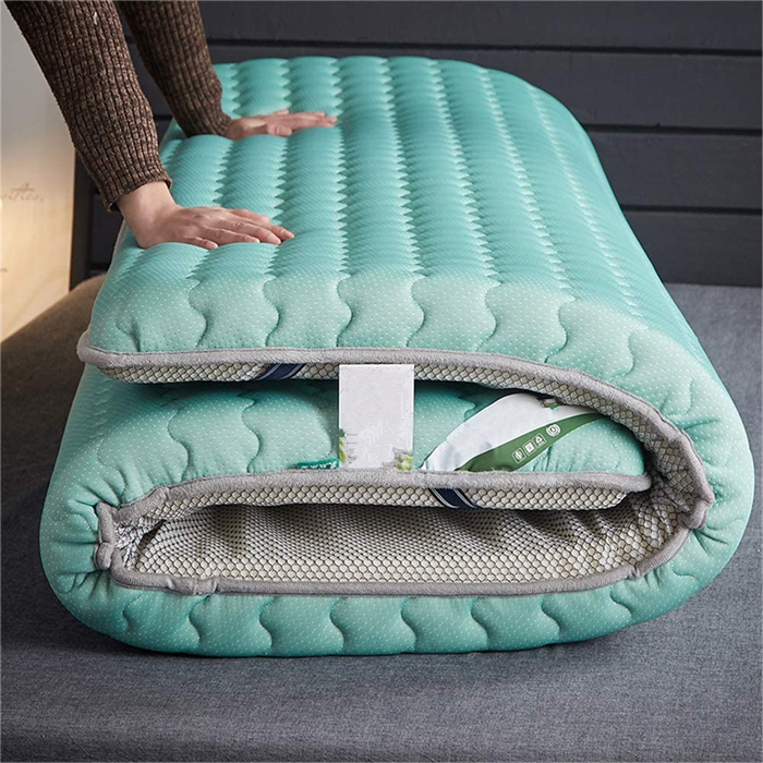 CD-04 Mattress Topper Comfort Soft Skin Friendly Folding Pad Bed Tatami Korean Japanese Massage Mattress Solid Color Full Size