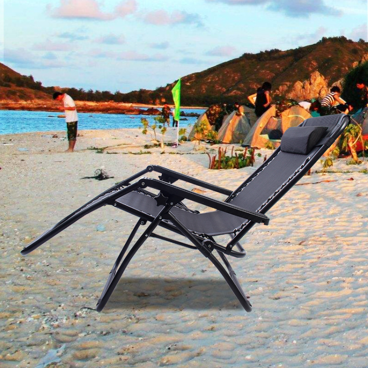 STY-01 Outdoor Garden patio office leisure beach recline zero gravity massage chair sunshade beach lounge folding bed